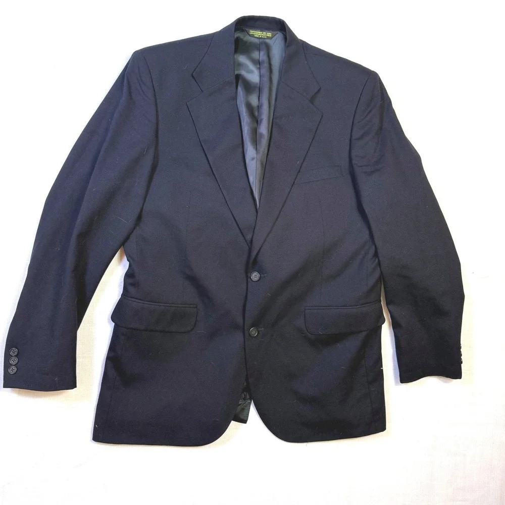Sturbridge Classics Men's Wool Blazer USA Made Navy Sport Coat 46R